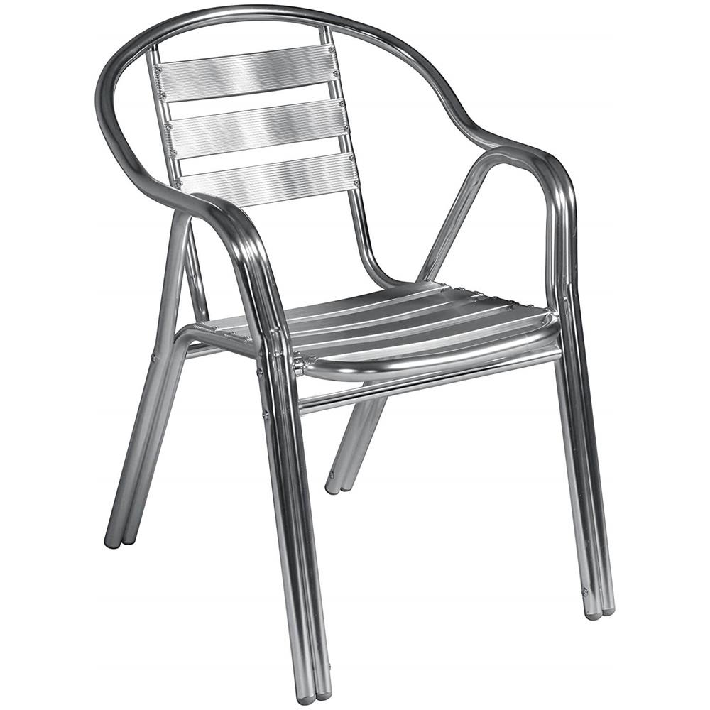 Poltrona Impilabile In Alluminio Con Doppio Tubo - Foto 2