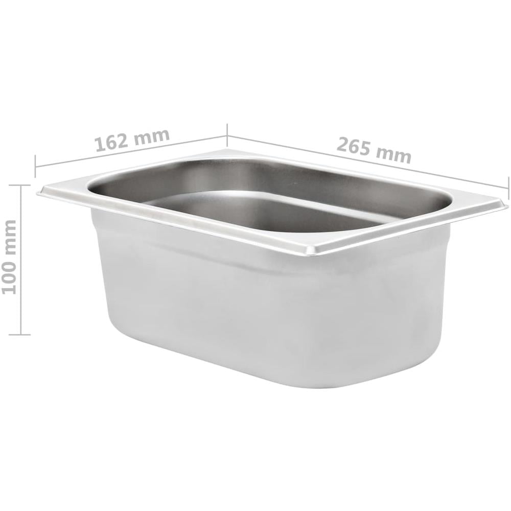 Contenitori Per Alimenti 8 Pz Gn 1/4 100 Mm In Acciaio Inox - Foto 8