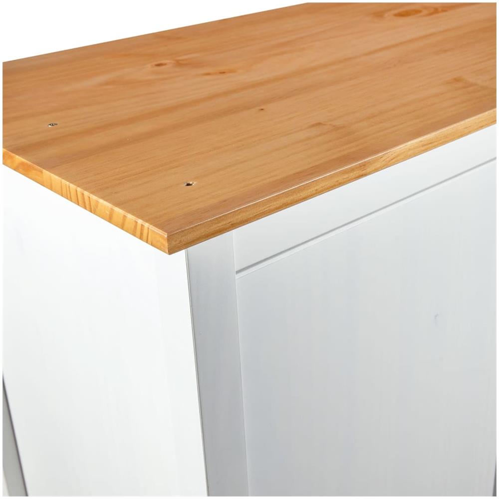Armadio a 3 Ante Hill Bianco 127x50x170 cm in Legno di Pino - Foto 10