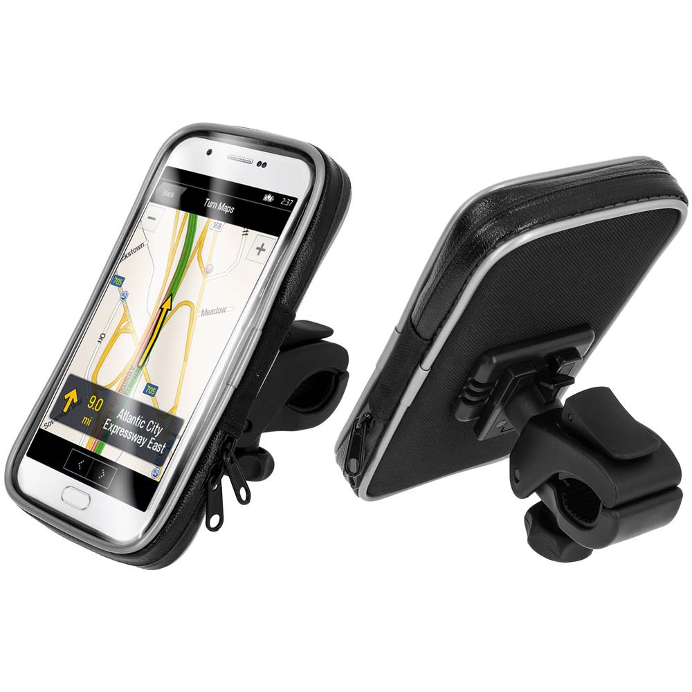 Supporto Impermeabile Per Bicicletta Con Copertura Per Smartphone Da 3,5'' A 6,9, Nero - Foto 1