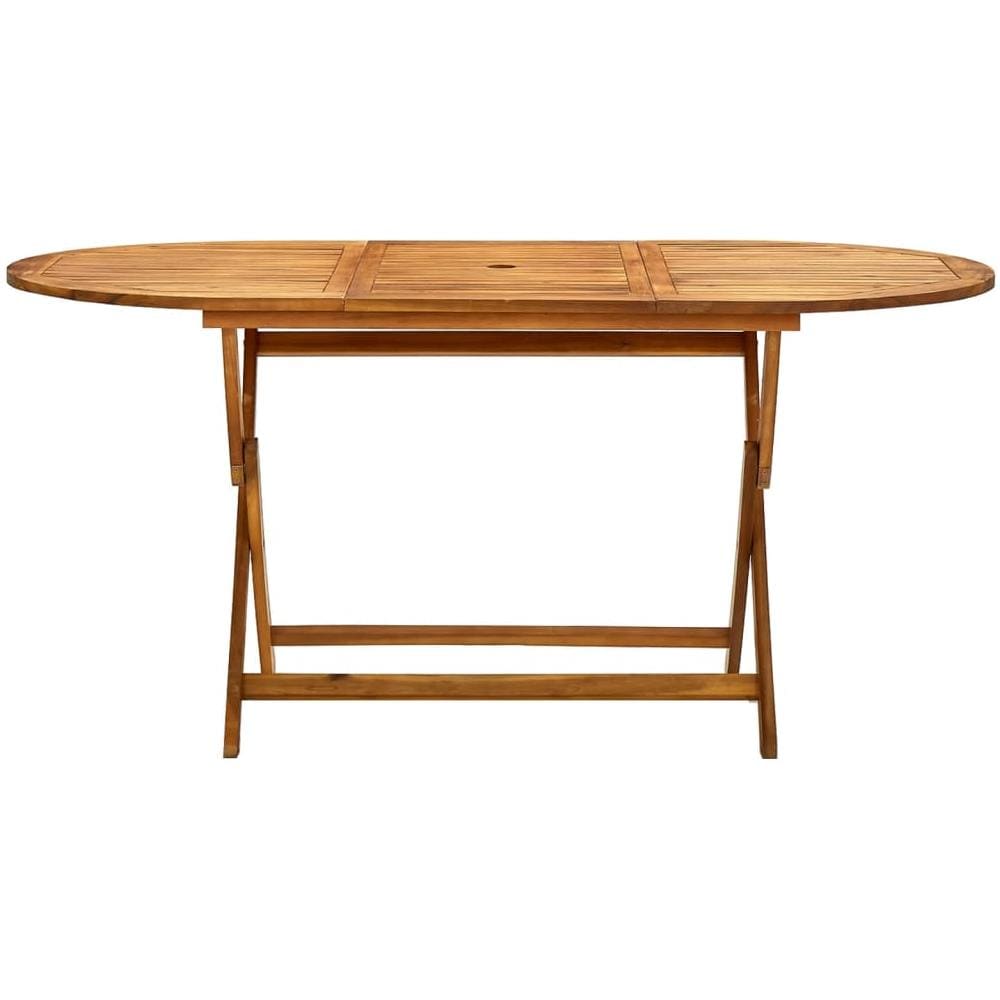 Tavolo da Giardino Pieghevole 160x85x75 cm Massello di Acacia - Foto 3