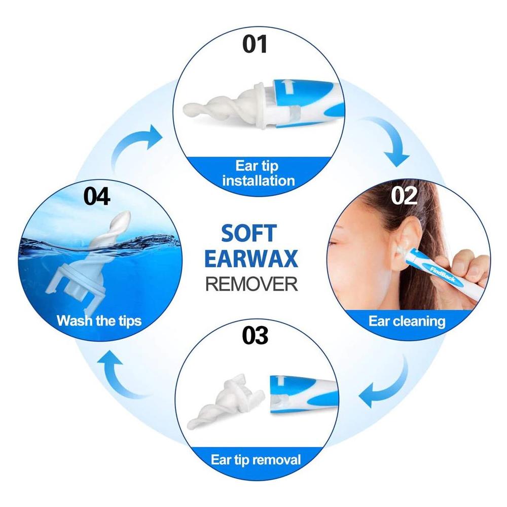 Estrattore Di Cerume Con 16 Testine In Silicone E Funzione A Vite - Foto 2