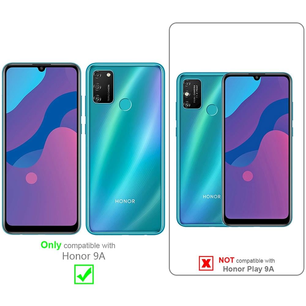 Custodia Compatibile Con Honor 9a In Rosso Mela - Coperchio Protettiva Con Chiusura Magnetica, Funzione Stand E Tasca Per Le Carte - Foto 2
