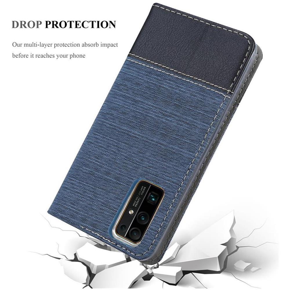 Custodia Compatibile Con Honor 30 In Blu Scuro Nero - Coperchio Protettiva Con Chiusura Magnetica, Funzione Stand E Tasca Per Le Carte - Foto 8