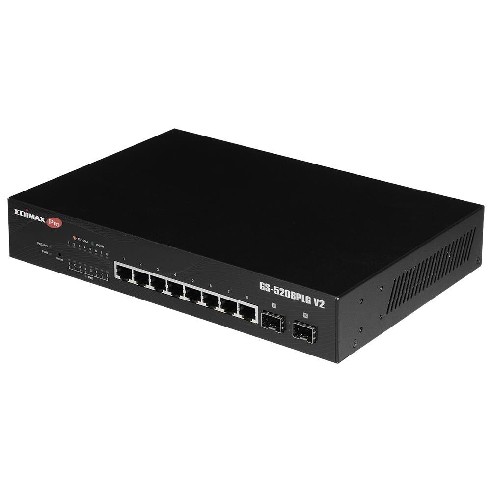 Switch di Rete GS-5208PLG V2 Gestito 8 Porte LAN 2 Porte SFP PoE Colore Nero - Foto 2