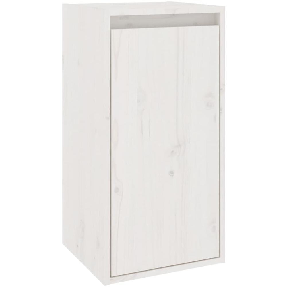 Mobili Porta Tv 2 Pz Bianchi In Legno Massello Di Pino - Foto 2