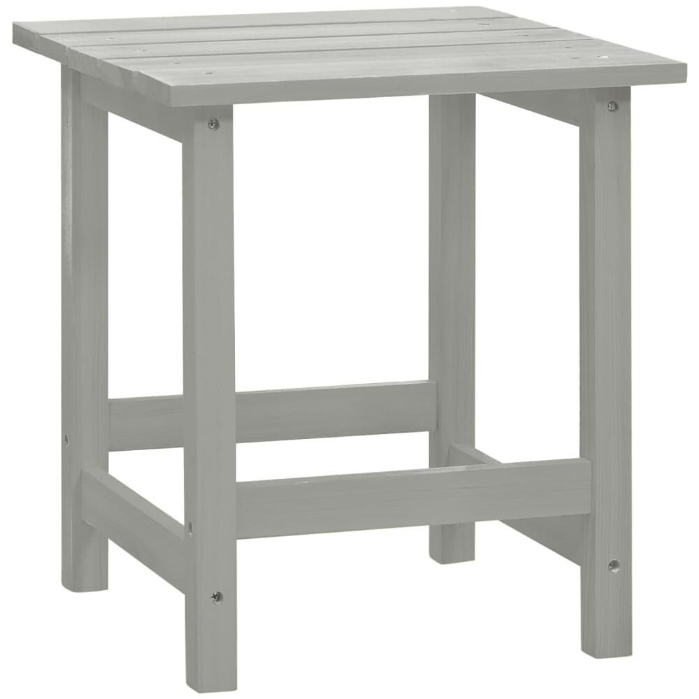 Sedia Da Giardino Adirondack Con Tavolino Legno Abete Grigio - Foto 8