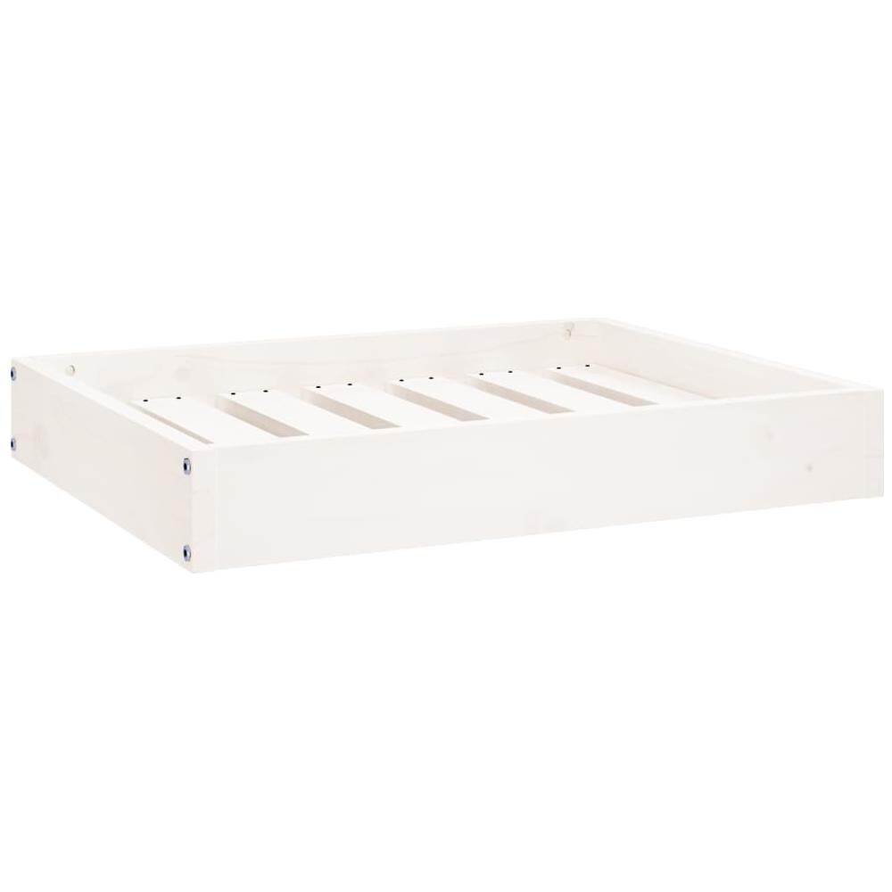 Cuccia Per Cani Bianca 61,5x49x9 Cm In Legno Massello Di Pino - Foto 1