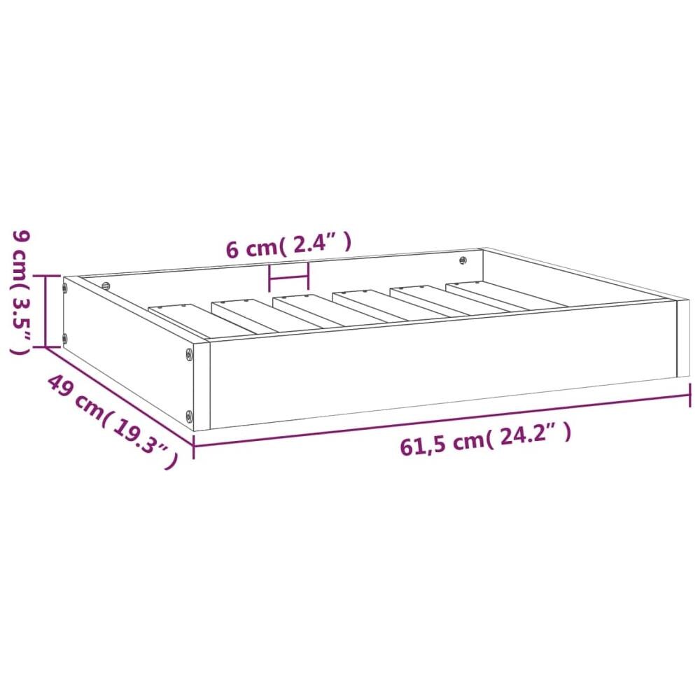 Cuccia Per Cani Bianca 61,5x49x9 Cm In Legno Massello Di Pino - Foto 7