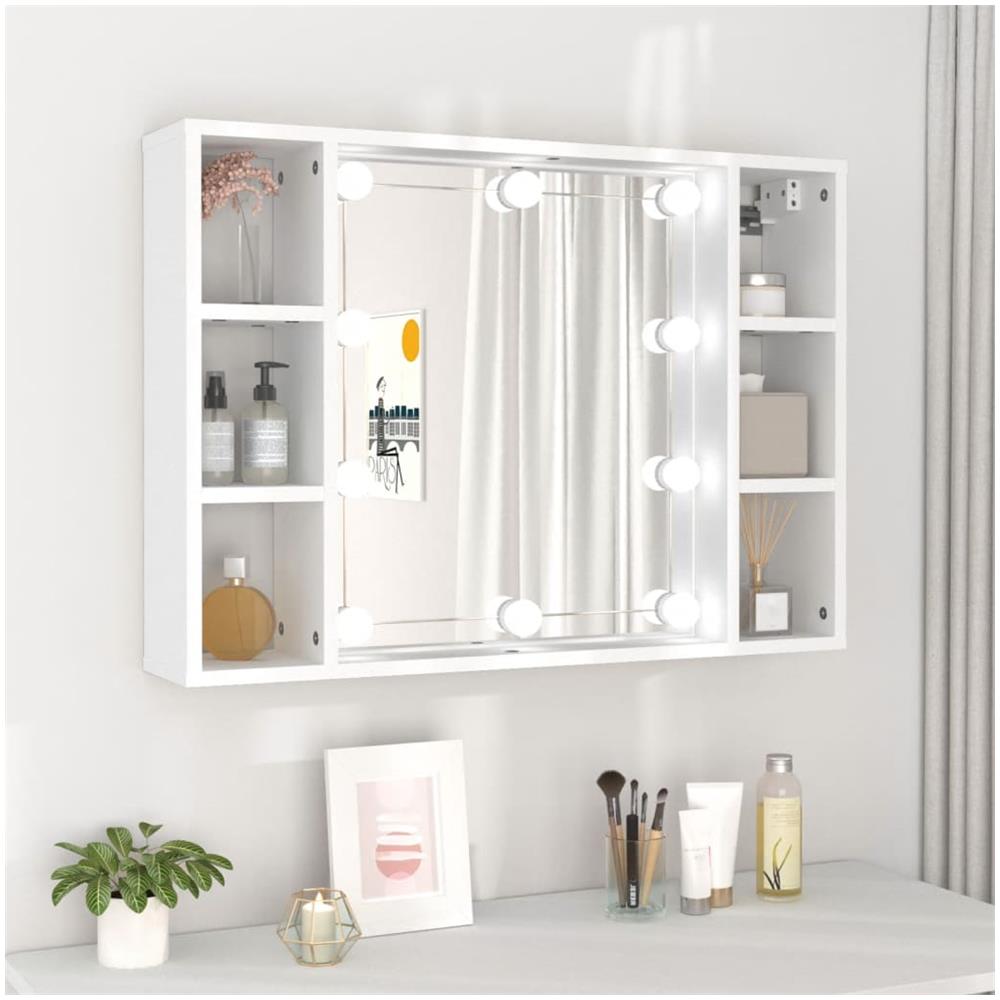 Mobile A Specchio Con Led Bianco 76x15x55 Cm - Foto 1