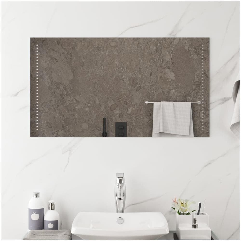 Specchio Da Bagno Con Luci Led 90x50 Cm - Foto 3