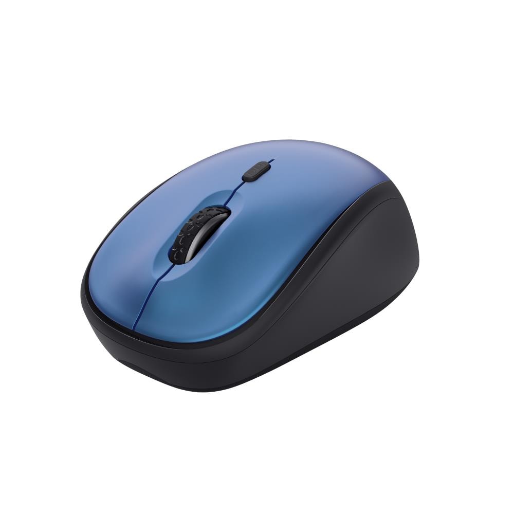 Yvi+ Mouse Wireless Compatto Silenzioso 800-1600 Dpi Mano Sinistra E Destra Microricevitore Usb Black-blu - Foto 1