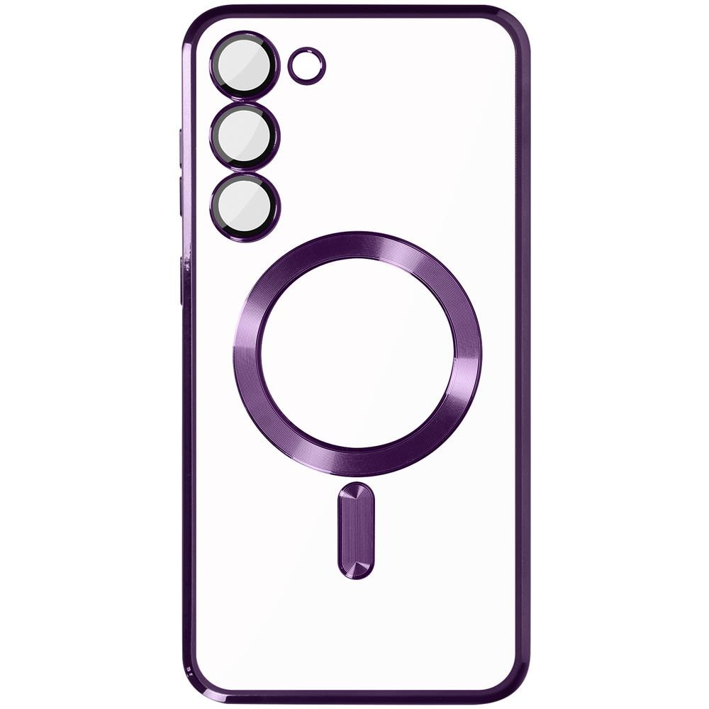Cover Magsafe Per Samsung S23 Con Protezione Fotocamera Trasparente / Viola - Foto 1