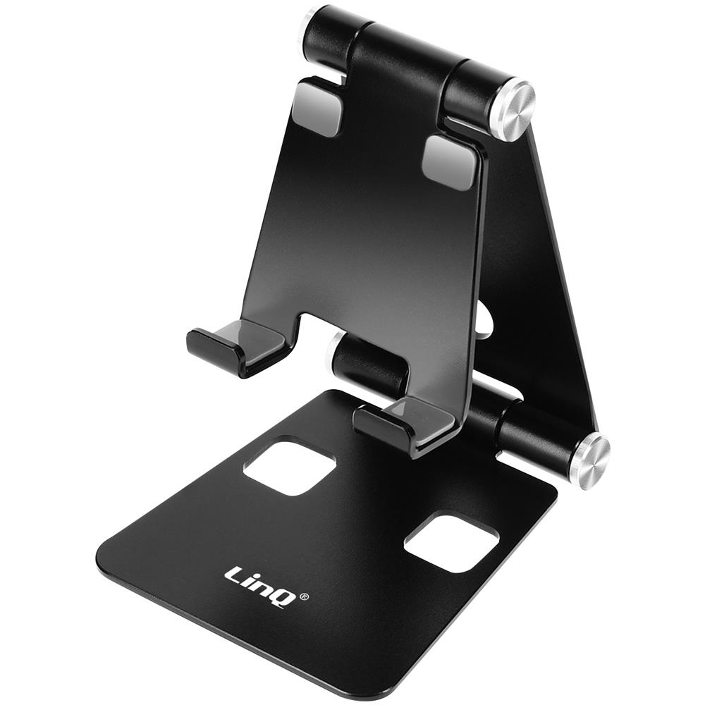 Mini Supporto Da Tavolo Nero Pieghevole Per Smartphone, Linq, Ultra Compatto - Foto 1