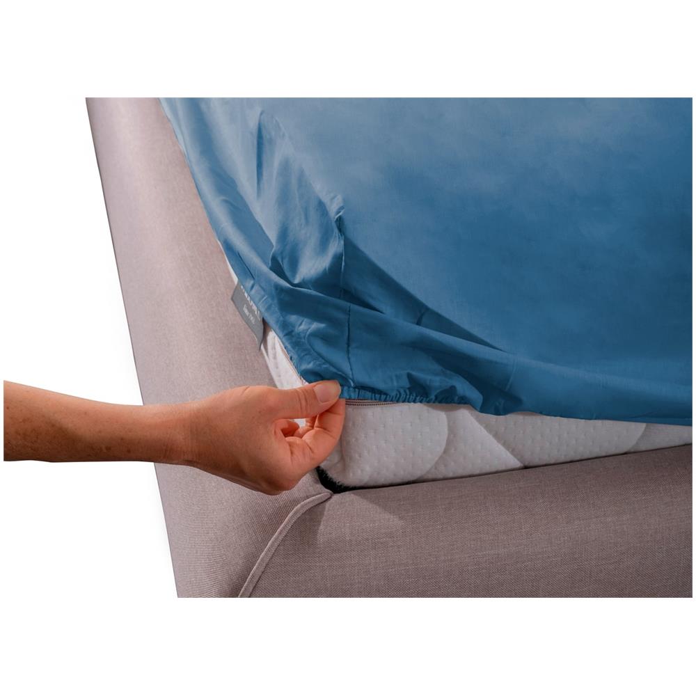 Lenzuolo Sotto Angoli Camper Roulotte 100% Cotone Tinta Unita Personalizzabile Matrimoniale Avio - Foto 1