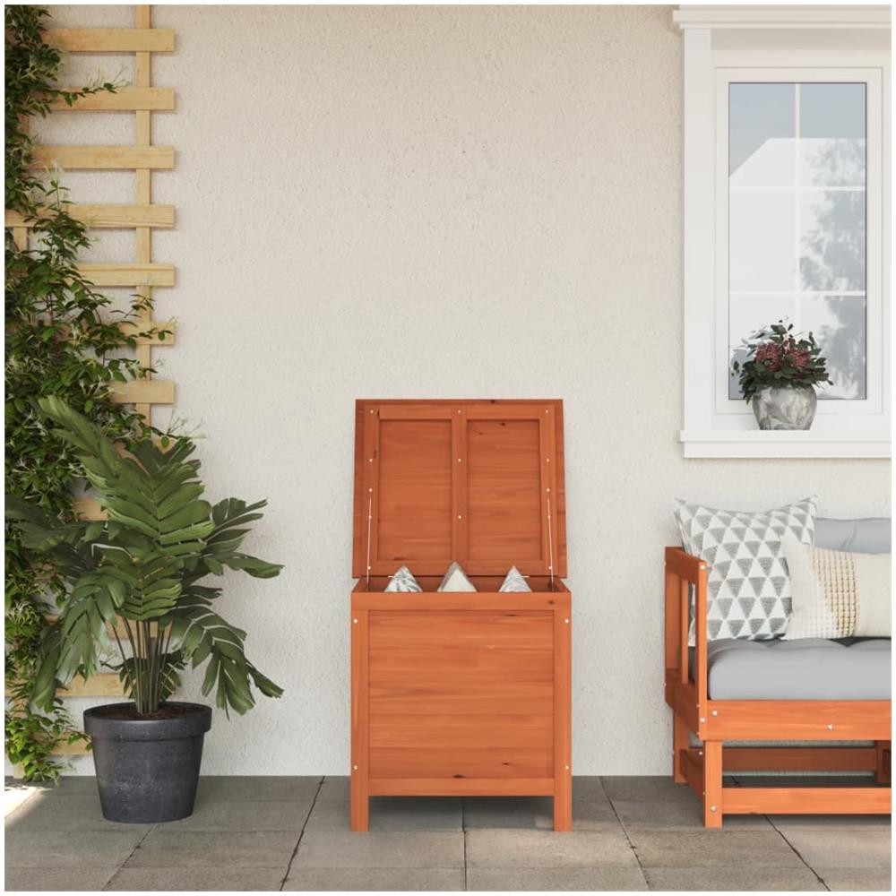 Contenitore Giardino Marrone 50x49x56,5 Cm Legno Massello Abete - Foto 1