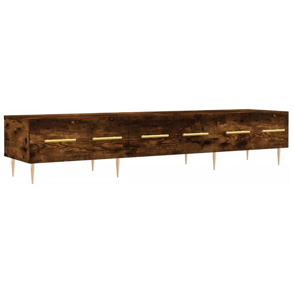 Mobile Porta Tv Rovere Fumo 150x36x30 Cm In Legno Multistrato - Foto 2