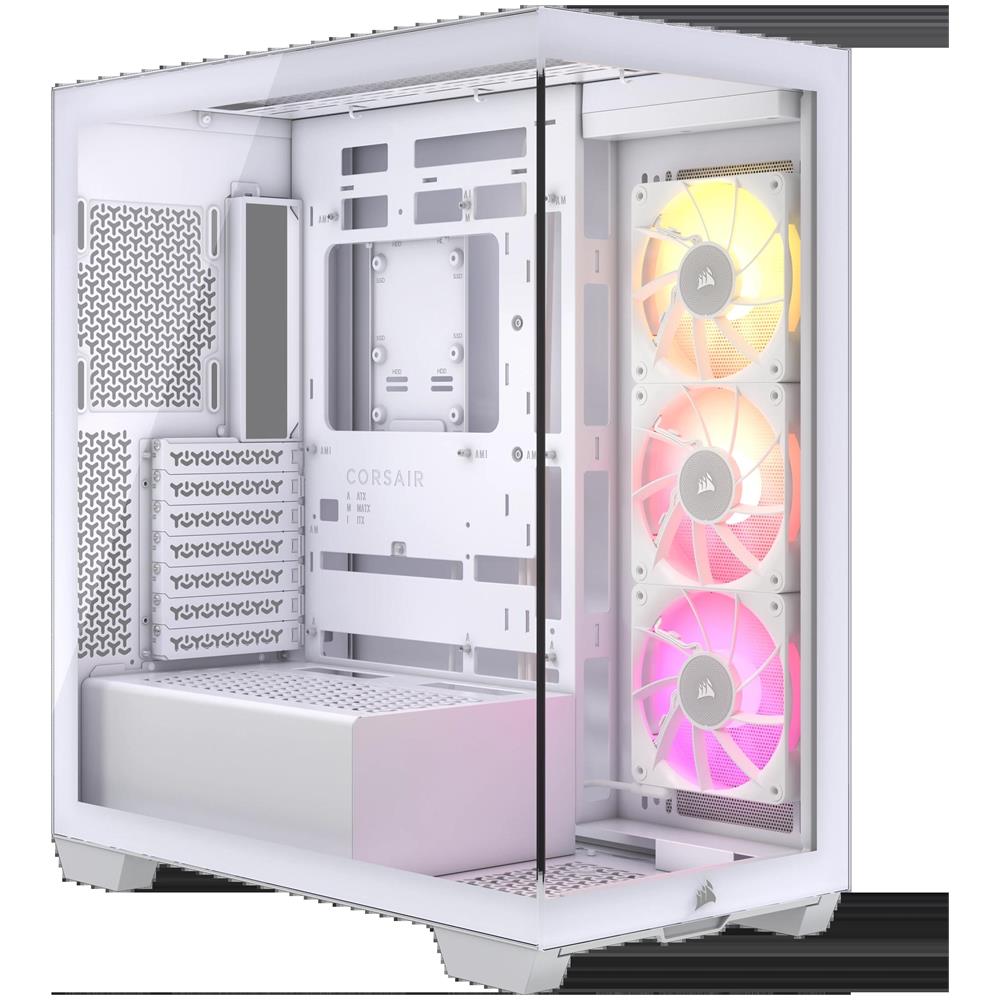 Case iCUE LINK 3500X RGB Middle Tower Vetro Temperato No-Power minITX /mATX /ATX /E-ATX 2 Porte USB 3.0 Colore Bianco - Foto 1