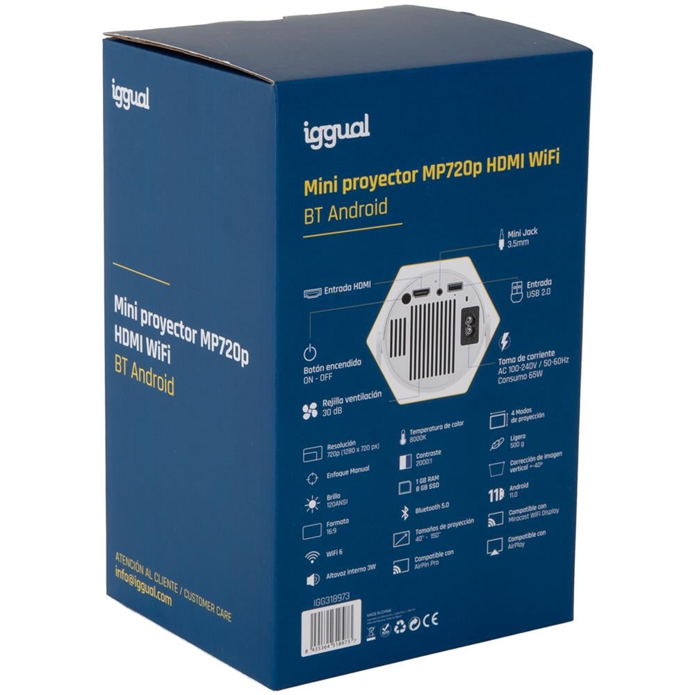 IGG318973 videoproiettore 120 ANSI lumen 720p (1280x720) Bianco - Foto 5