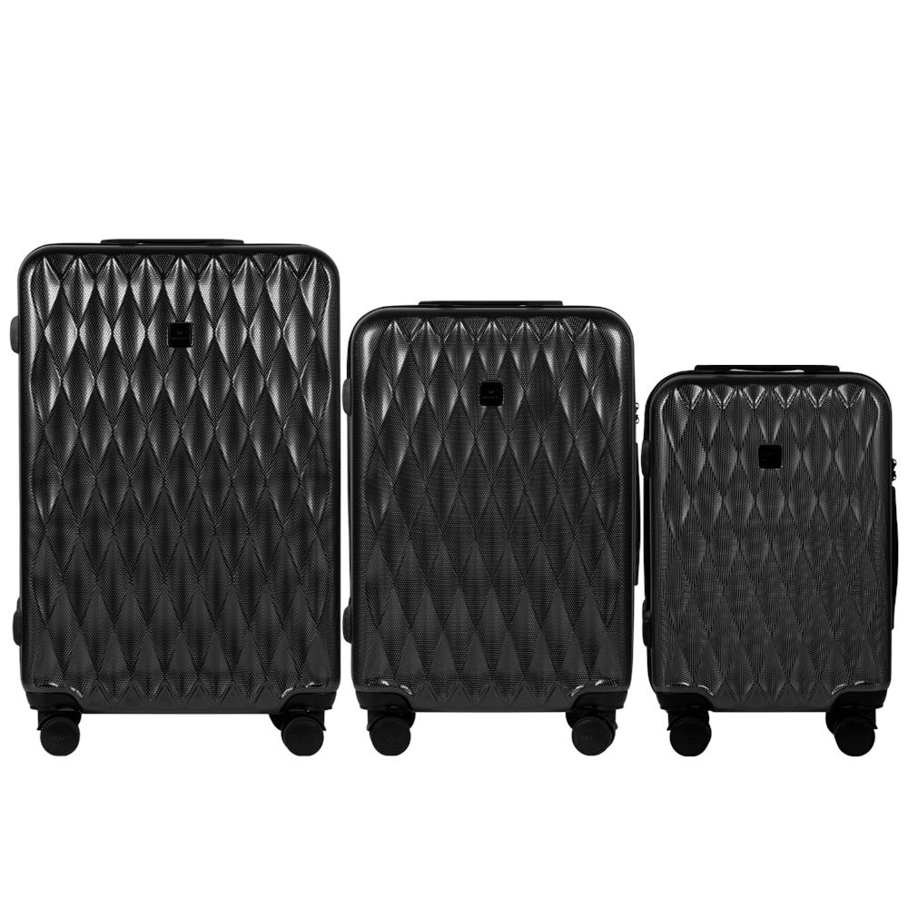 Set di valigie Golden Eagle da 3 pezzi - Grigio scuro, policarbonato - Foto 1