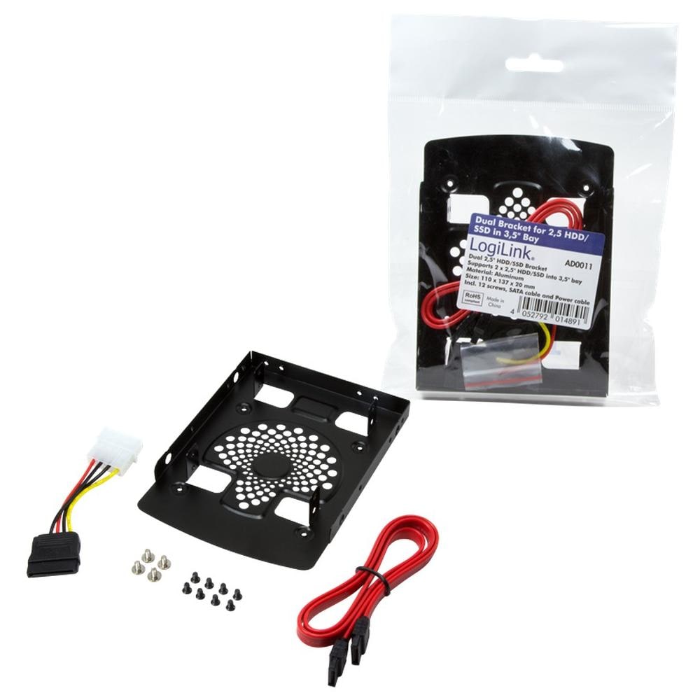 ICA-FF 3-146 - Kit di Montaggio per 2 HDD / SSD da 2,5'' su Alloggio da 3,5'' - Foto 4
