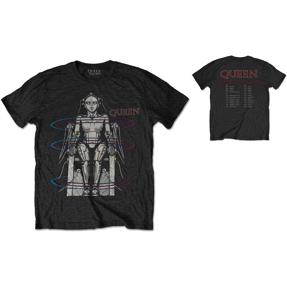 Queen - European Tour 1984 Black (T-Shirt Unisex Tg. L)  - Foto 1