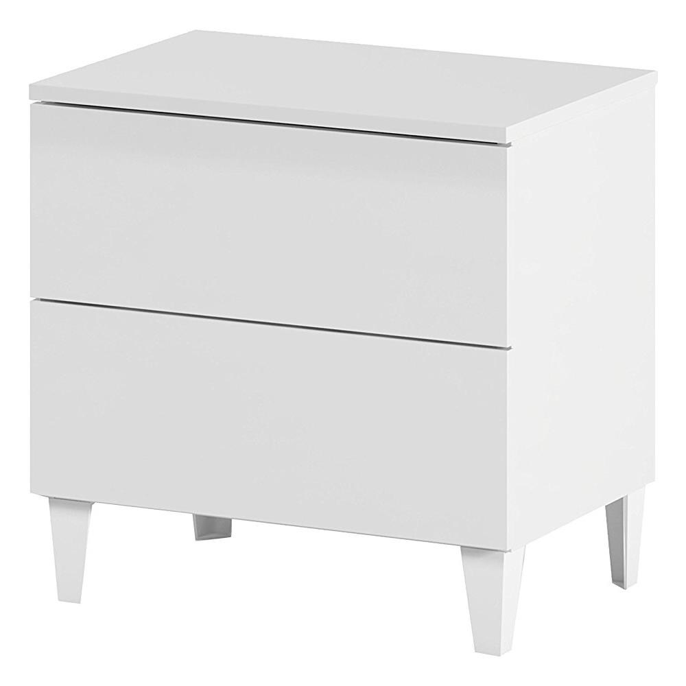 Comodino Con 2 Cassetti 60x40xh57cm Bianco 00783bo - Foto 1