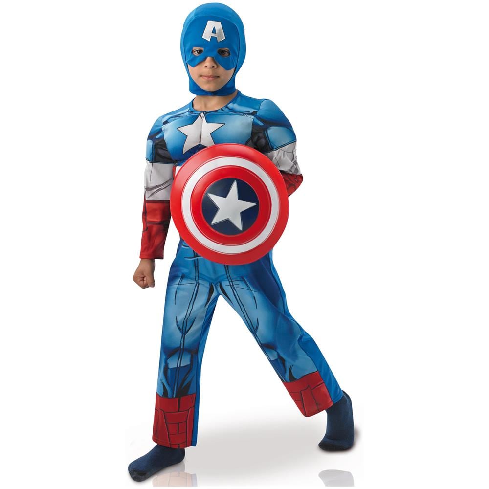 RBSIT610262-M Costume Captain America con Muscoli - Foto 1