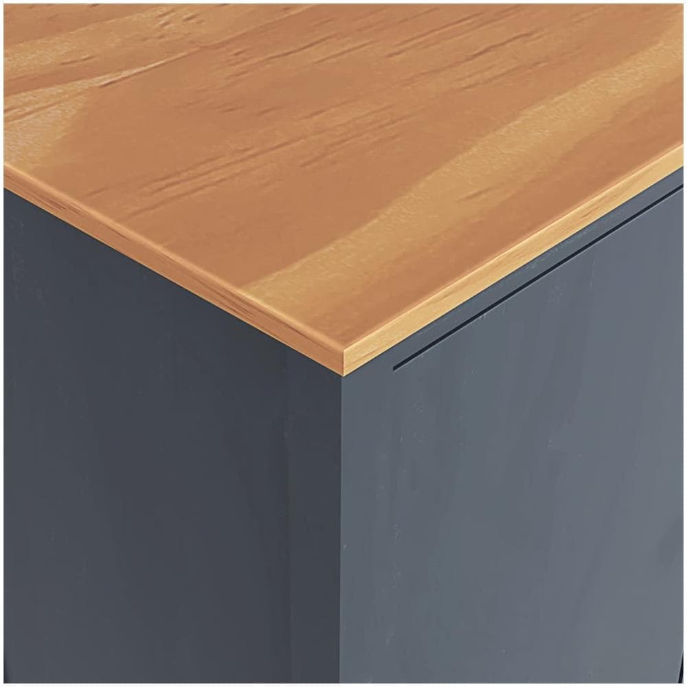 Armadio a 3 Ante Hill Grigio 127x50x170 cm in Legno di Pino - Foto 2