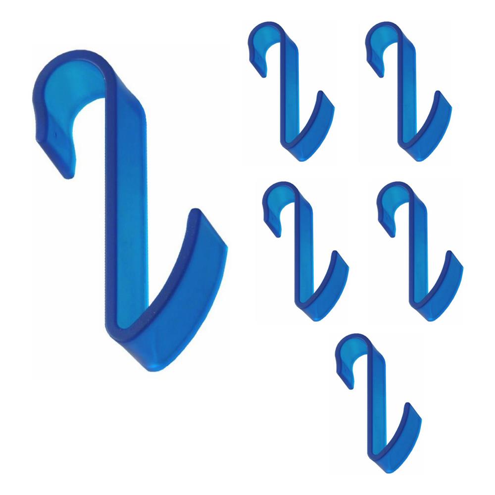 Pika Shop 6 Pz Appendino Per Termoarredo Tubo Orizzontale Modello Hook Azzurro - Foto 1