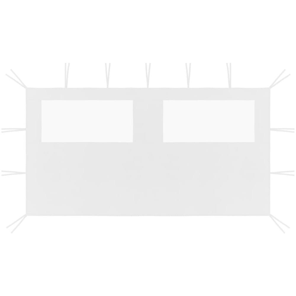 Parete Con Finestre Per Gazebo 4x2 M Bianca - Foto 1
