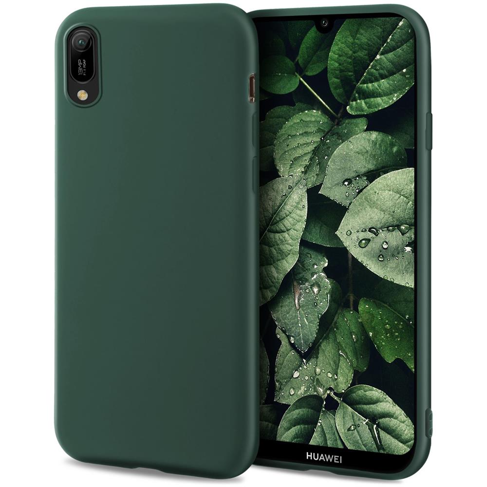 Minimalist Series, Cover In Silicone Per Huawei Y6 2019, Verde Notte - Finitura Opaca, Custodia Sottile E Morbida In Tpu - Foto 1