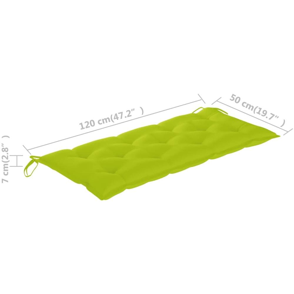 Cuscini per Panca 2 pz Verde Intenso 120x50x7 cm Tessuto Oxford - Foto 5