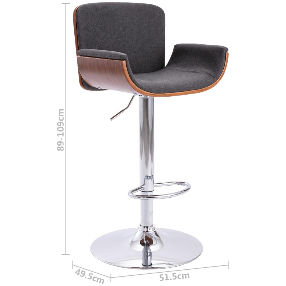 Sedia Da Bar Grigia In Tessuto - Foto 8