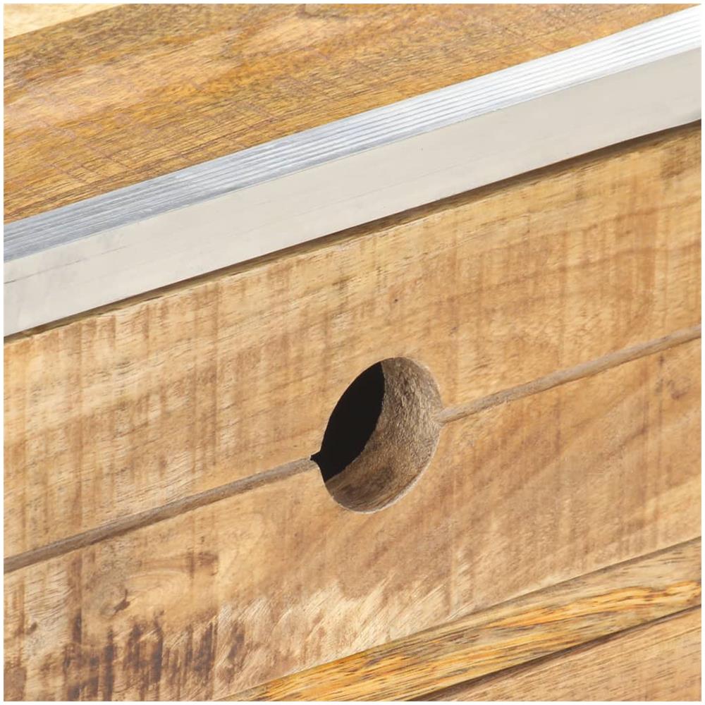 Tavolino Da Caff 89x59x33 Cm In Massello Di Mango Grezzo - Foto 2