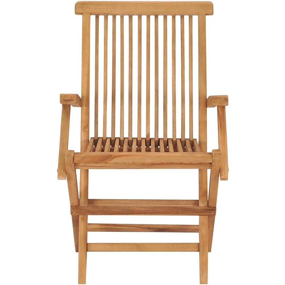 Sedie da Giardino Pieghevoli 3 pz in Legno Massello di Teak - Foto 2