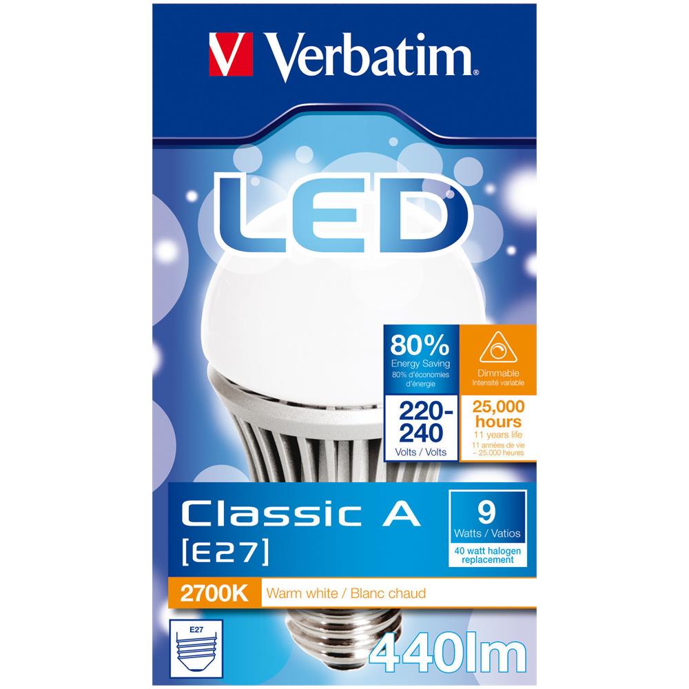 LED Classic A, A, Bianco caldo, Grigio, Bianco, 50/60 - Foto 5