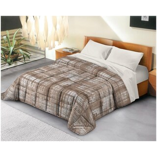 Gabel Trapunta Invernale Cotone | Fantasia Scozzese Verde | Misura Piazza E Mezzo 220x260 | Imbottitura 320gr/mq - Made In Italy