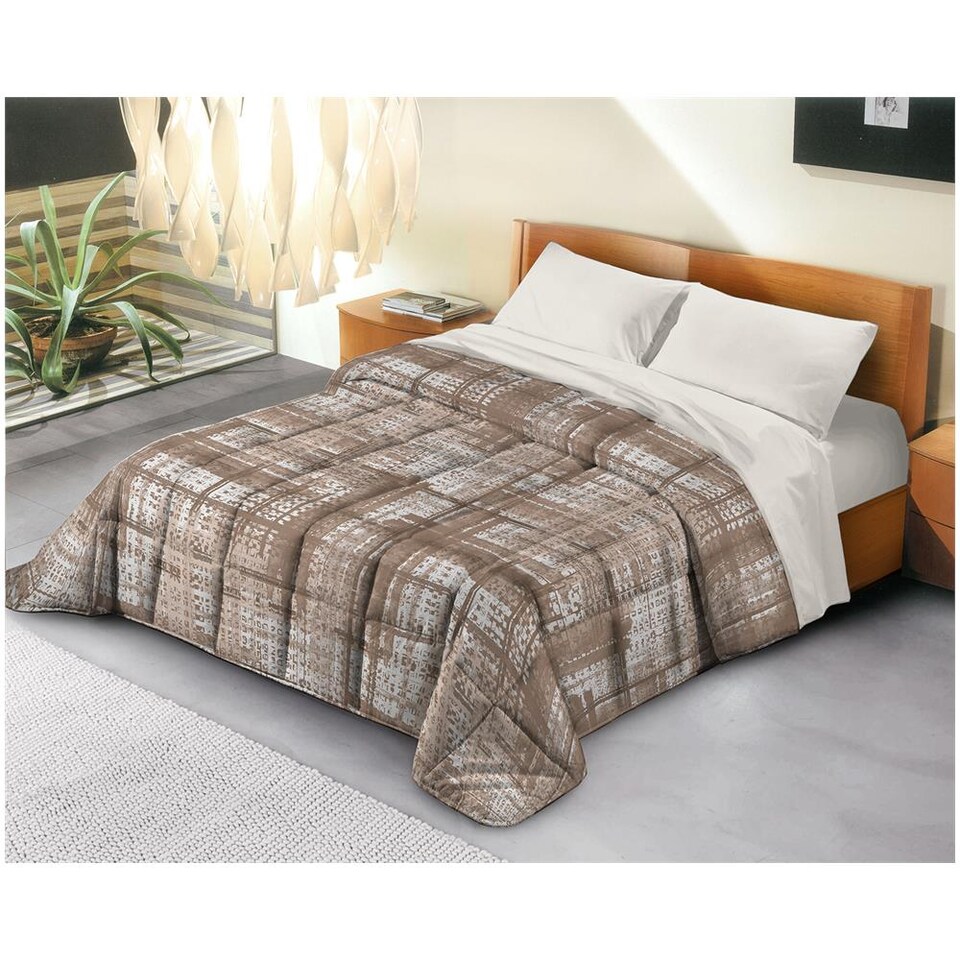 Gabel Trapunta Invernale Cotone | Fantasia Scozzese Verde | Misura Piazza E Mezzo 220x260 | Imbottitura 320gr/mq - Made In Italy