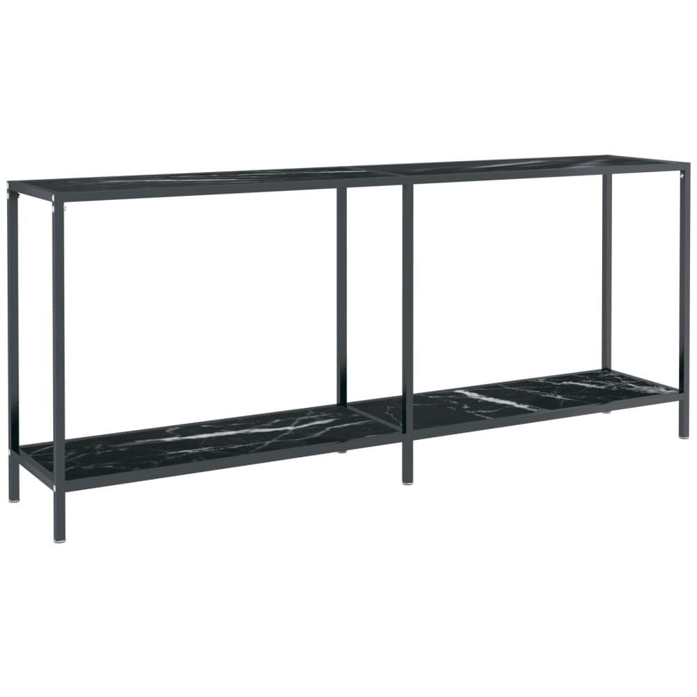 Tavolo Consolle Nero 180x35x75,5 Cm In Vetro Temperato - Foto 2