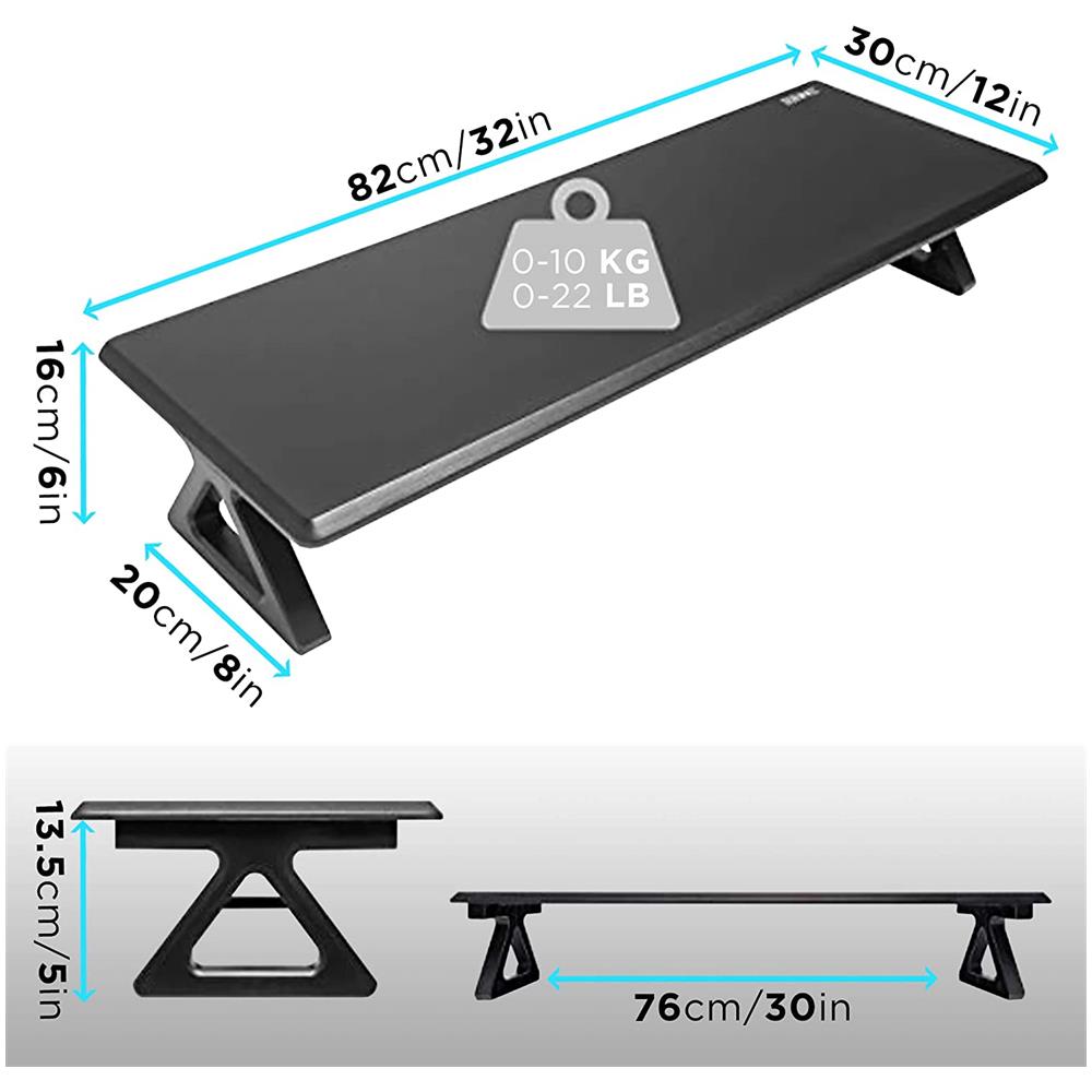 DM06-2 Supporto da Scrivania per Monitor 81x30 cm Portata Max 10 Kg - Foto 2