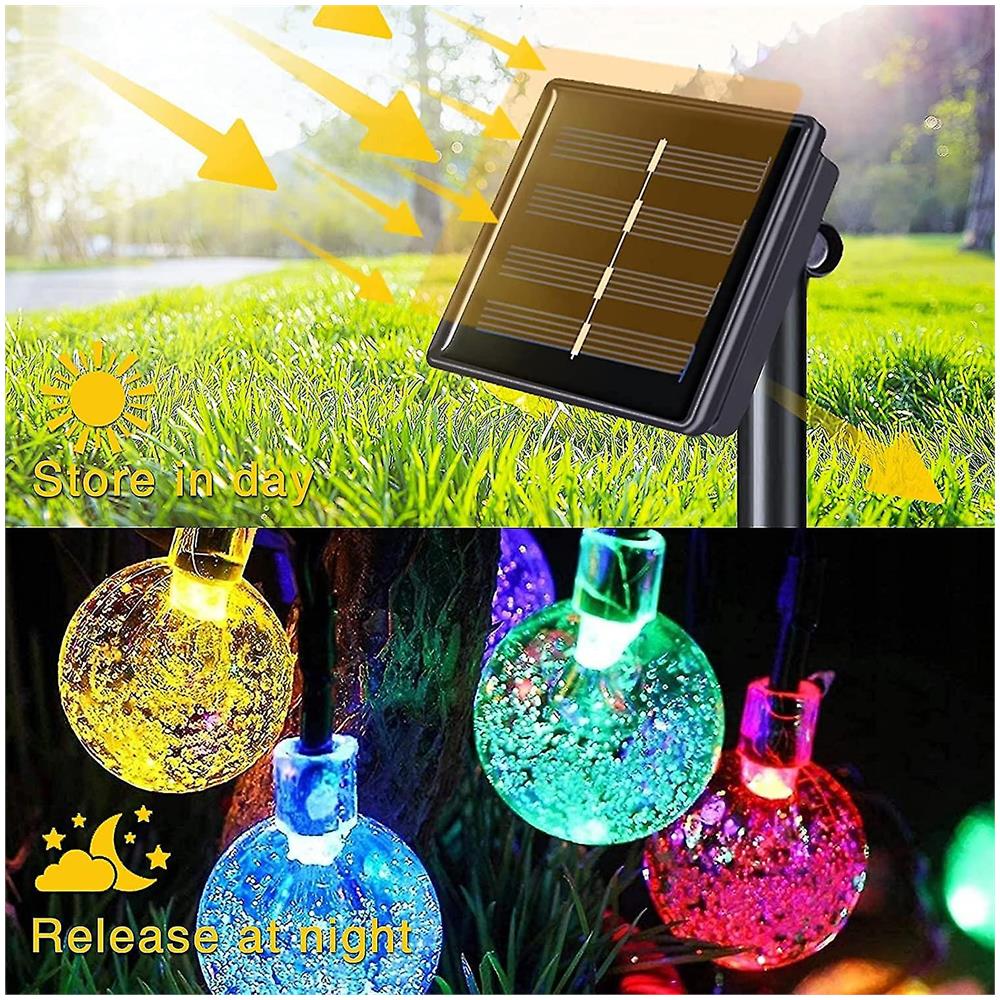 Stringa Solare Luci, Esterno Del Giardino Luci Solari Alimentato - Foto 4