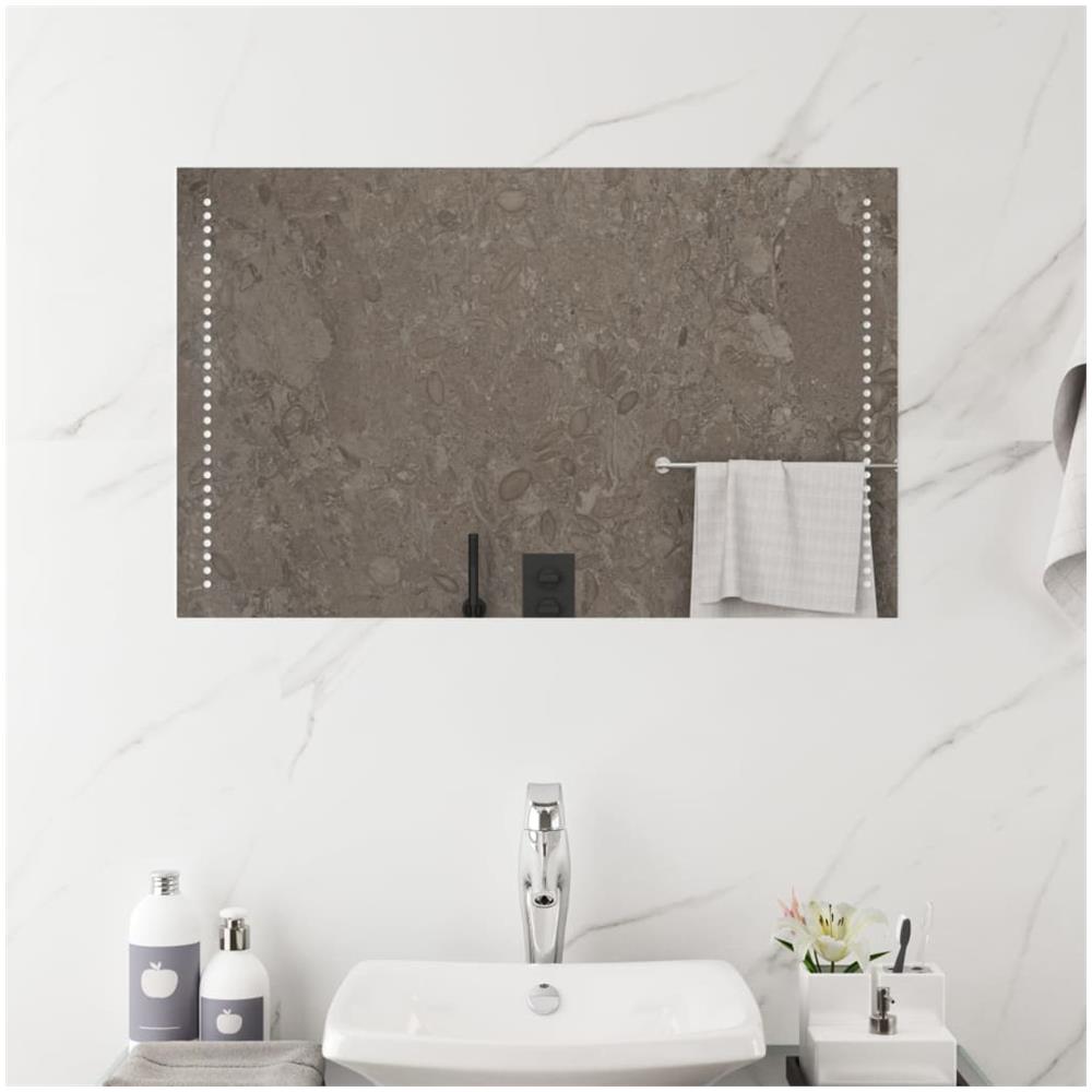 Specchio Da Bagno Con Luci Led 80x50 Cm - Foto 3