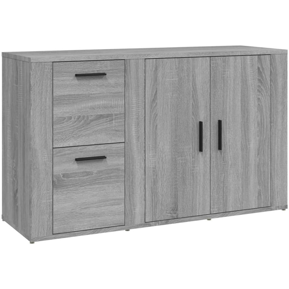 Credenza Grigio Sonoma 100x33x59,5 Cm In Legno Multistrato - Foto 2