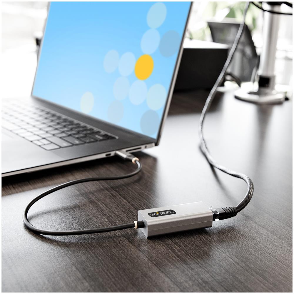 Adattatore da USB-C a Lan, Convertitore di Rete da USB 3.0 a Ethernet Gigabit - 10/100/1000 Mbps, Interfaccia da USB Type-C a RJ45 Ethernet (GbE), cavo integrato da 30 cm, installazione senza driver - Foto 8