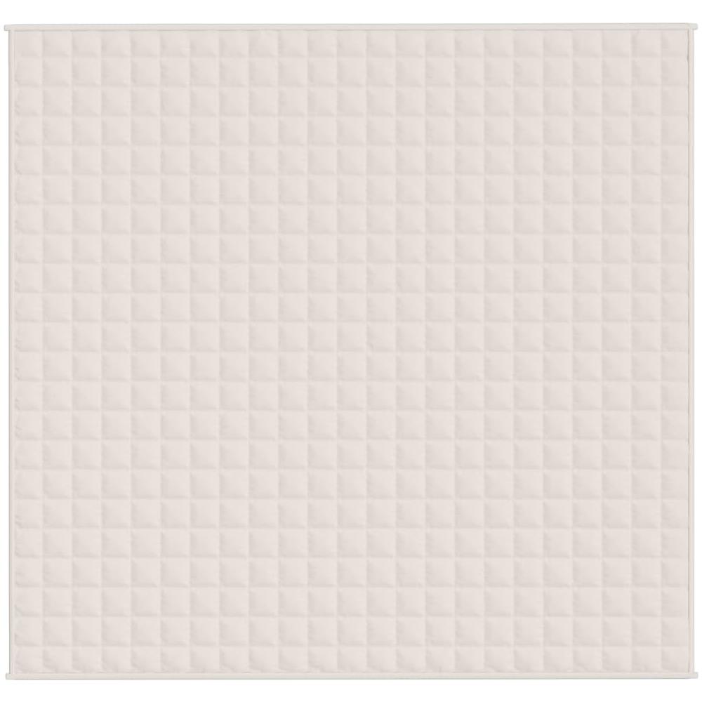 Coperta Ponderata Crema Chiaro 220x240 Cm 15 Kg Tessuto - Foto 2