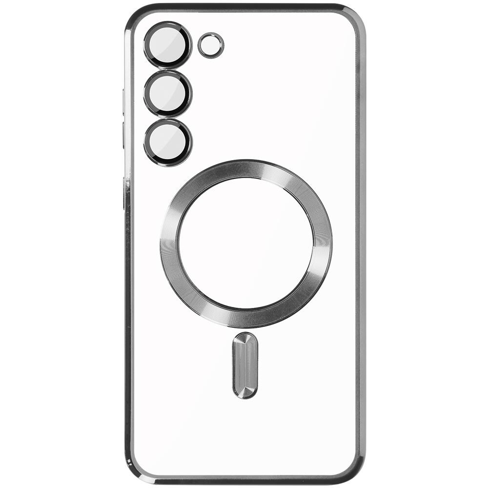 Cover Magsafe Per Samsung S23 + Protezione Fotocamera Trasparente / Argento - Foto 1