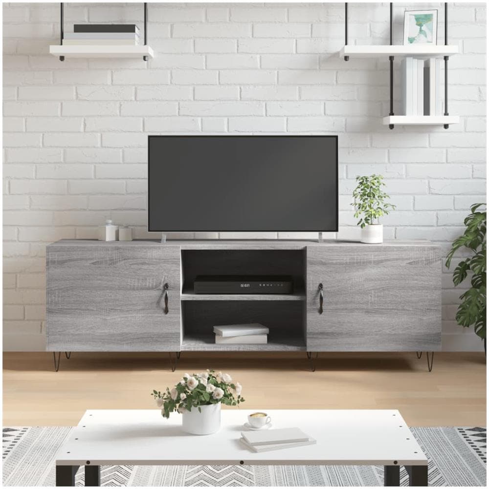 Mobile Porta Tv Grigio Sonoma 150x30x50 Cm In Legno Multistrato - Foto 1