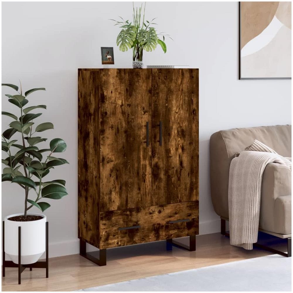 Credenza Rovere Fumo 69,5x31x115 Cm In Legno Multistrato - Foto 1