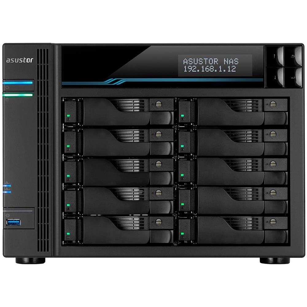 Lockerstor 10 AS6510T 10 bay Server Nas Case di archiviazione di Rete Quad Core 2.1 GHz CPU, 8 GB di RAM DDR4, M. 2 NVMe SSD (Senza Disco) - Foto 1